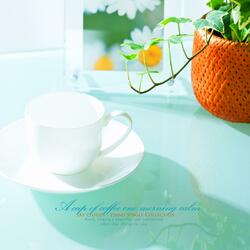 One cup of coffee in a tranquil morning