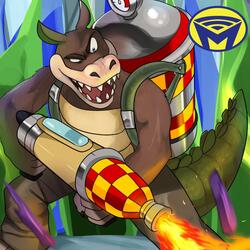 Dingodile (From "Crash Bandicoot: Warped")