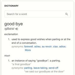 So Well, Goodbye.
