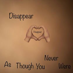 Disappear Disapperar As Though You Never Were
