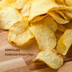 Eating Crunchy Malt Vinegar Potato Chips