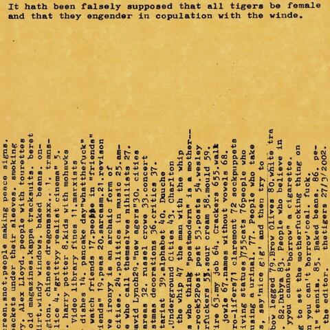 It Hath Been Falsely Supposed That All Tigers Be Female and That They Engender in Copulation With the Winde