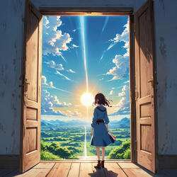 The song I listen to when I'm feeling down, until the door to tomorrow opens