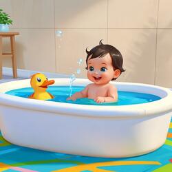 Splish Splash Bubble Trouble in Bathub