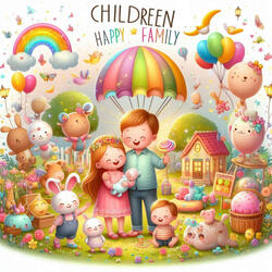 Children Happy Family