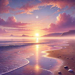 Solstice on a Calm Shore