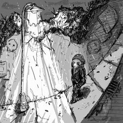 a walk in the rain