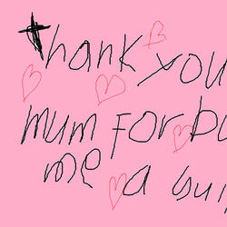 Thank you mum for buying me a guitar