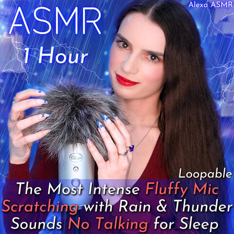 ASMR 1 Hour - The Most Intense Fluffy Mic Scratching with Rain & Thunder Sounds No Talking for Sleep - Loopable