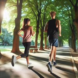 Corriendo por la mañana