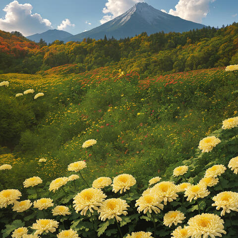 Autumn of Chrysanthemums and Shamisen