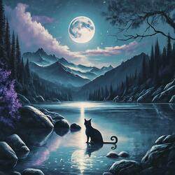 Moonlight and Cat