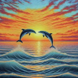 Dolphins Playing