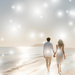 Your smile reflected in the blue sea