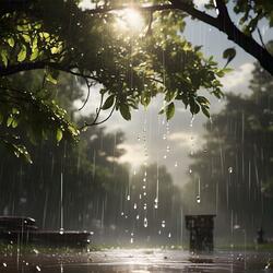 Grey skies weeping tears of rain