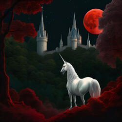 赤い月が笑ってる