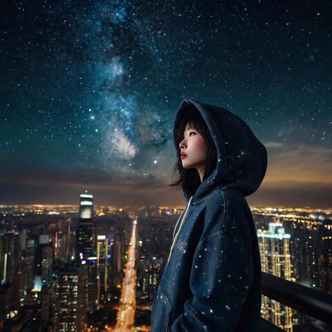 在星空下