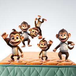 Five little monkeys jumping on the bed