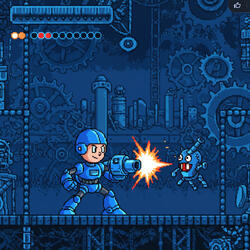 青い8bit戦士の戦い