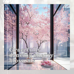 Gracefully dancing cherry blossoms