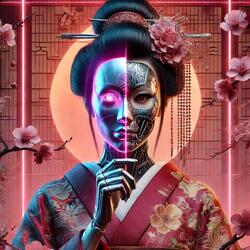 Blade Queen : Cyberpunk Geisha Assassin