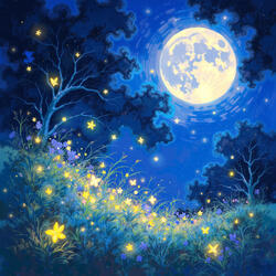 Moonbeam, Firefly, Starry Sky