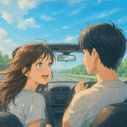 The early summer breeze spreading blue sky