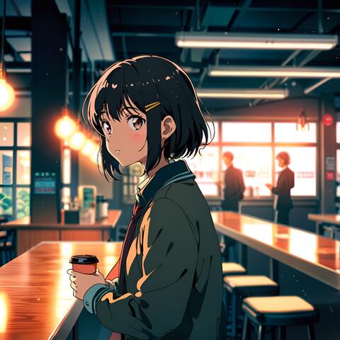 Cafe at sunset