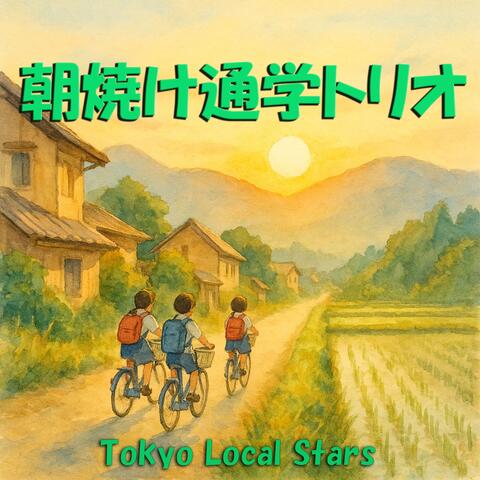 朝焼け通学トリオ