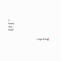 I Know My God