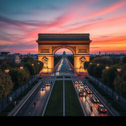 Memory of The Champs Elysées in Paris