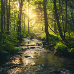 Never Alone (by a Forest Stream)