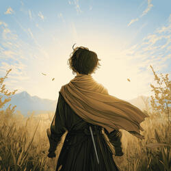 With the wind the promise of the awakening sky