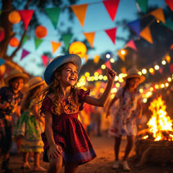 The Kids Have Fun at the São João Forró