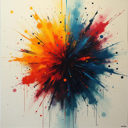 Colorburst on a Quiet Canvas