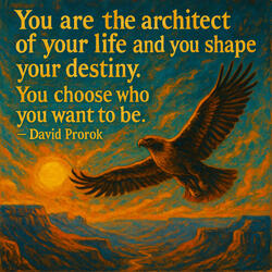 You Are the Architect of Your Life and You Shape Your Destiny. You Choose Who You Want to Be.