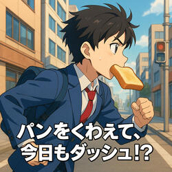 パンくわえて、今日もダッシュ！？