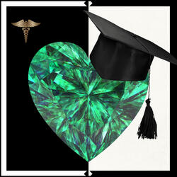 Doctor's heart at graduation