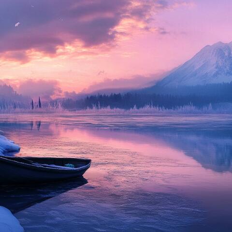 frozen lake reflections