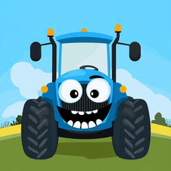 Tractor rolls across the field