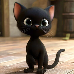 The Funny Black Cat