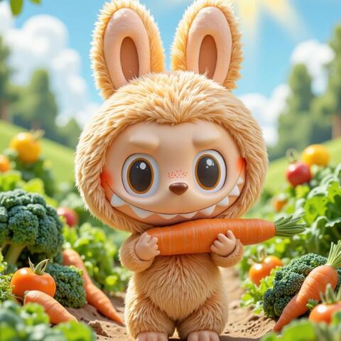 Labubu Love His Veggies