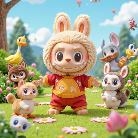 Labubu Love The Animals