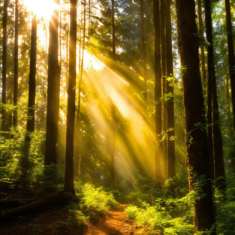 Sunlight Through Trees