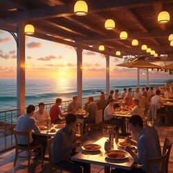 Cafeteria by the sea