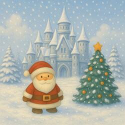 Snowfall Over Santa’s Palace