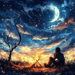 The light of a bonfire and a little nostalgia on a summer night