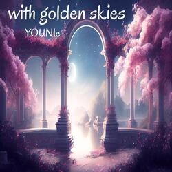with golden skies