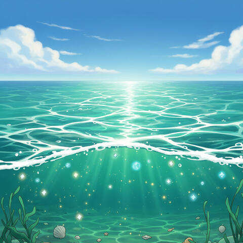 闪耀的舞台海边蓝