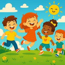 Joyful Day on the Meadow